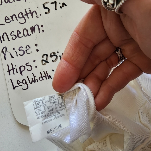 Vintage lace long white deep vneck slip dress - Picture 9 of 10